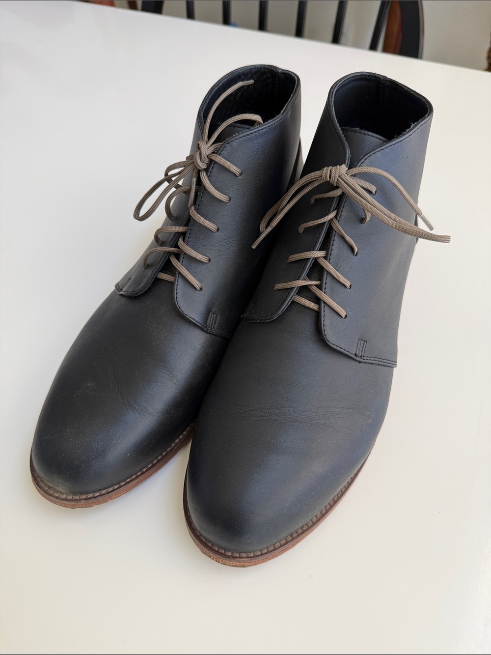 Nisolo Men's Black Leather Lace-Up Chukka Boots - 10